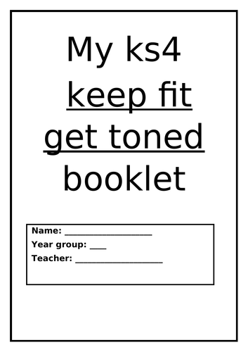 KS4 fitness booklet