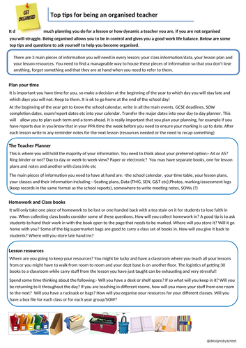 Top tips for being an organised teacher
