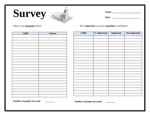 Survey Sheet | Teaching Resources