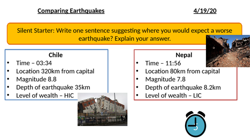 Comparing Earthquakes