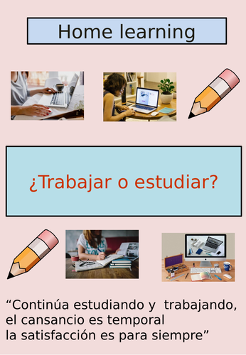 GCSE. HOME LEARNING. Trabajar y estudiar