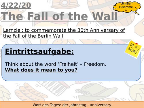 German Culture / History - Fall of the Berlin Wall.