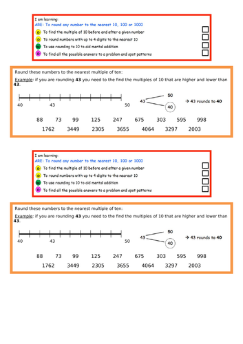 Rounding to 10, 100 and 1000 [Year 4]