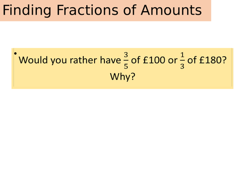 Fractions of Amounts