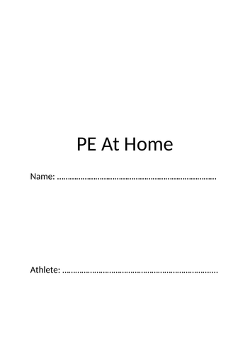 PE Home Learning