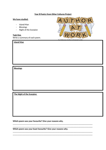 Year 8 Poetry Skills Booklet