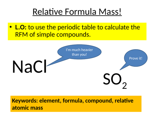 Edexcel calculating relative formula mass Gd 5-9