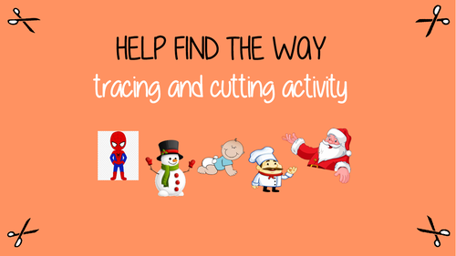 Help find the way - tracing and cutting activity