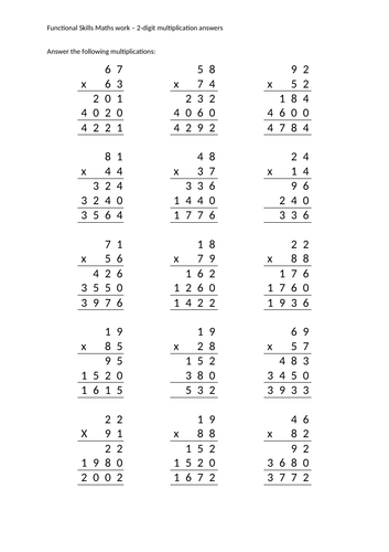 2-digit multiplications