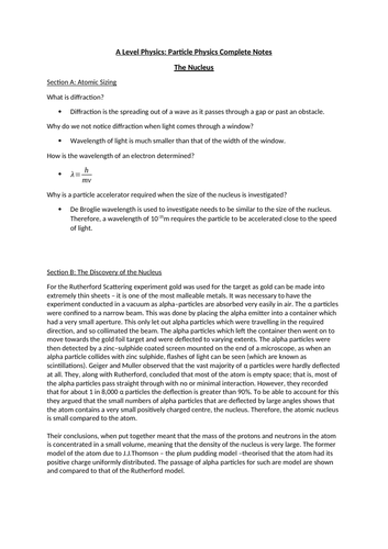 A Level Physics: Particle Physics