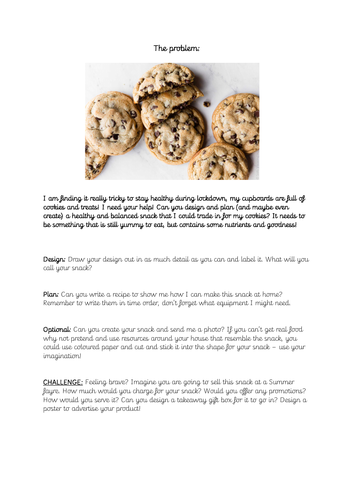 Year 3 Home Learning DT Healthy Snack