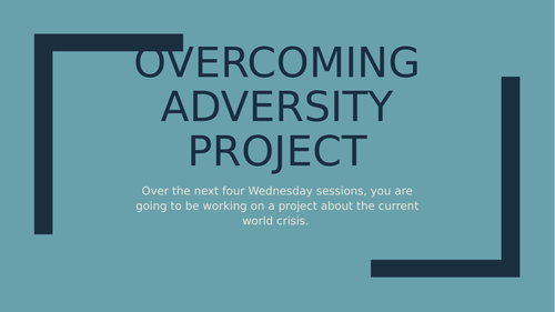 Year 9 Media Studies Overcoming Adversity Project