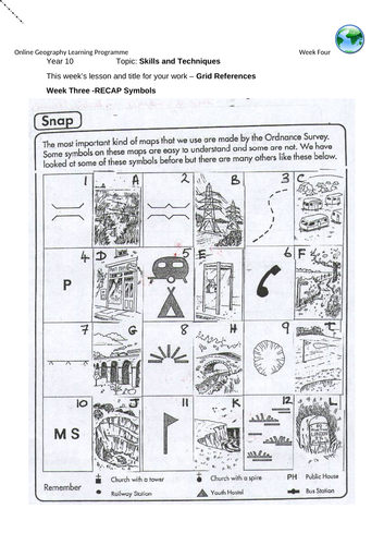 Map Skills - Four Figure Grid References