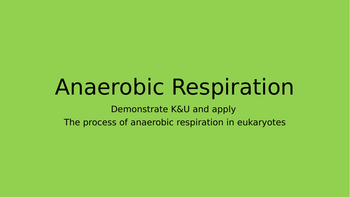 Respiration for A Level (Edexcel B but used for OCR and AQA previously)