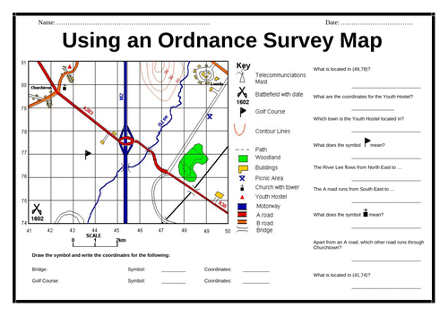 Using an Ordnance Survey Map - Worksheet