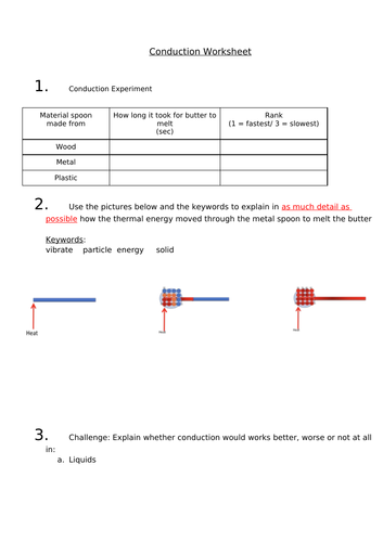 Conduction - Remote/Home Learning Lesson