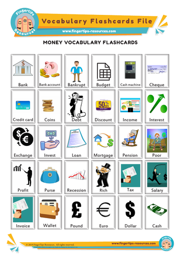 Money Vocabulary Flashcards | Teaching Resources