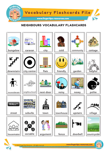 Neighbours Vocabulary Flashcards