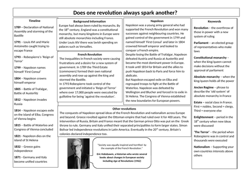 French revolution - does one revolution always spark another?