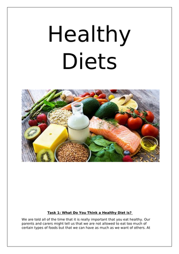 Home Learning: Healthy Diets | Teaching Resources