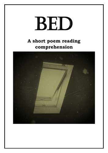 Year 5/6 Short Reading Comprehension - Bed (poetry)
