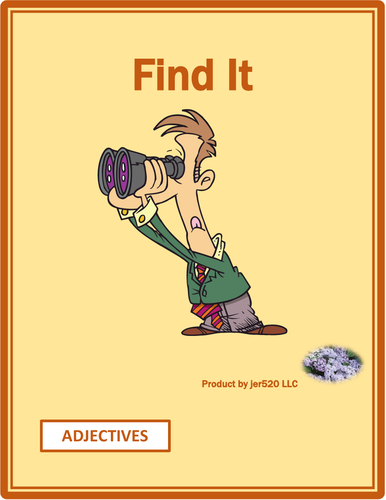 Adjectives in English Opposites Find it Worksheet