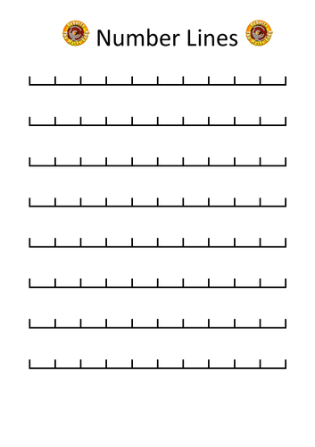 Number Lines Worksheet