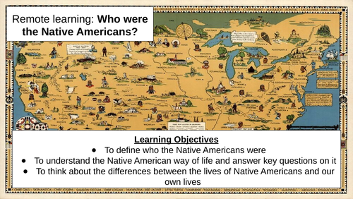 KS3 History of the Native Americans 4 lessons - suitable for remote learning