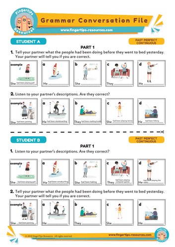 Present perfect hotsell continuous conversation