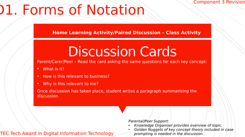 BTEC TA DIT Home Learning C3 D1