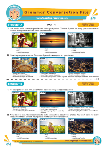 modal verbs speculation grammar speaking teaching resources