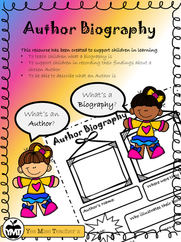 author biography examples