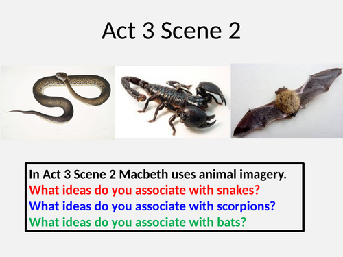 Act 3 Scene 2 Macbeth for home learning