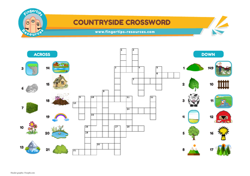Countryside Vocabulary Crossword Teaching Resources