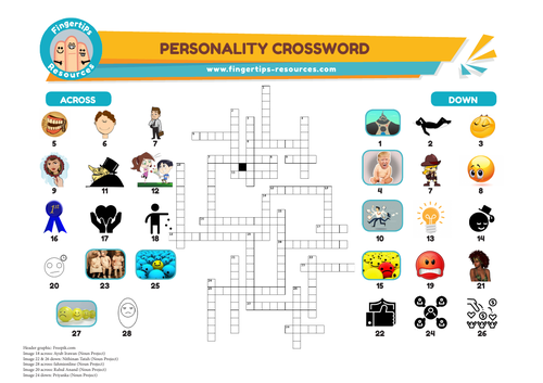 personality-adjectives-crossword-teaching-resources