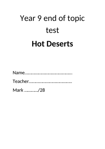 Desert assessment