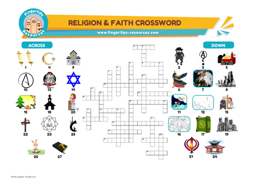 Religion & Faith Vocabulary Crossword