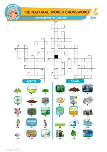 The Natural World Vocabulary Crossword
