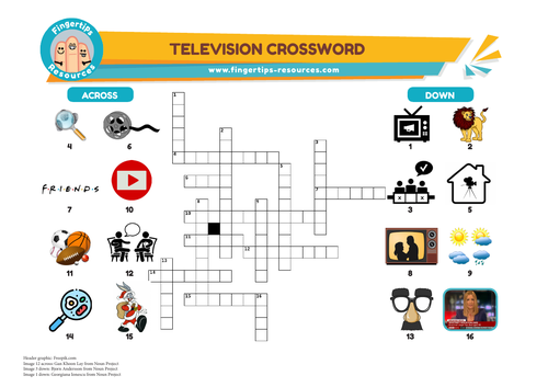 Television Vocabulary Crossword Teaching Resources