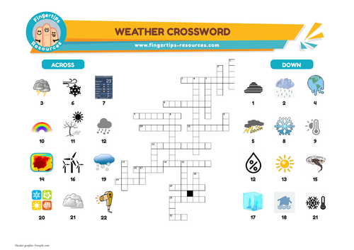 Weather Climate Vocabulary Crossword Teaching Resources