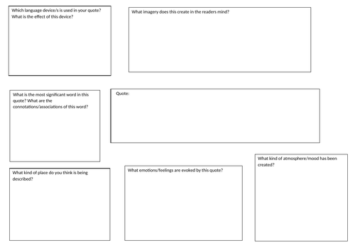Language Analysis Mat (Differentiated)