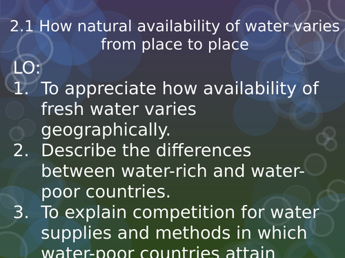 IGCSE EnvironmentManagement Hydrosphere