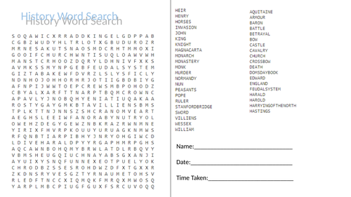 History Word Search