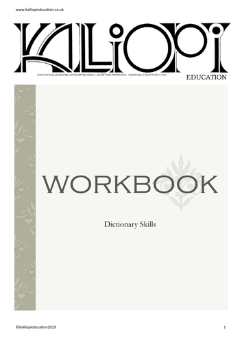 Dictionary Skills workbook