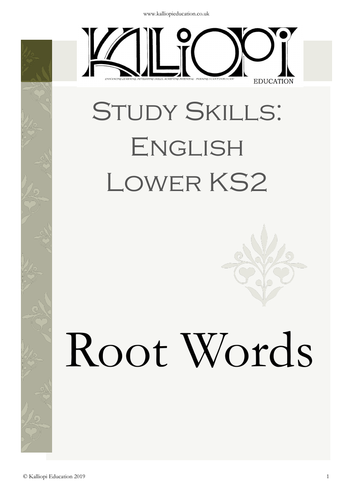 Root words study guide