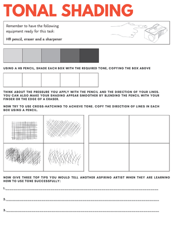 Tone & Shading practice activity