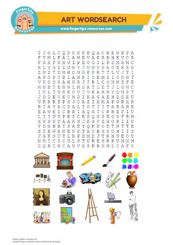 Art Vocabulary Word Search