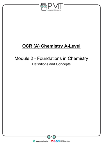 OCR (A) A-level Chemistry Definitions