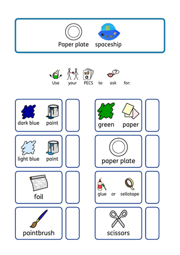 ASD / SEN Space craft instructions and PECS