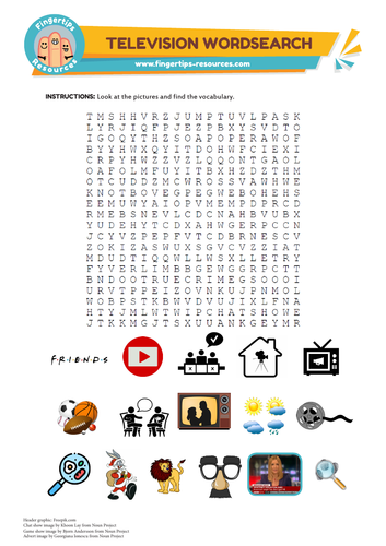 Television Vocabulary Word Search